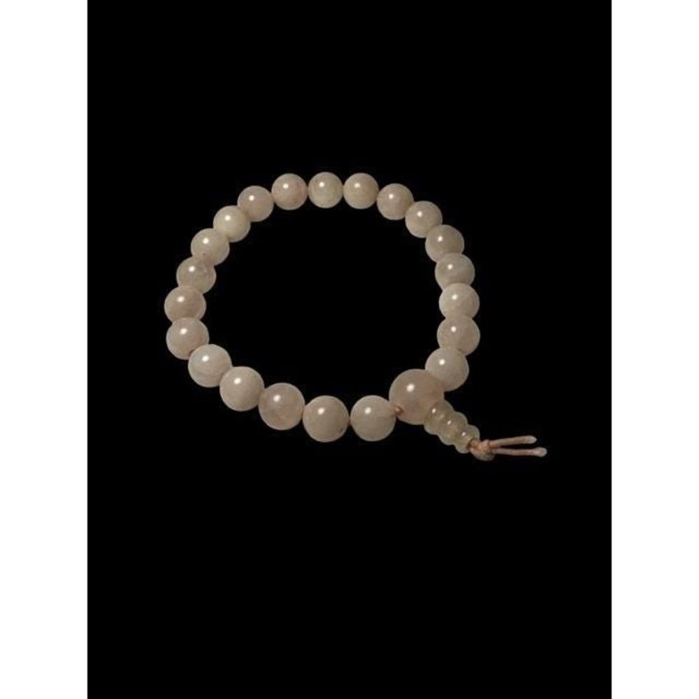 Rose Quartz Bead Bracelet – Adjustable Cord – Minimal Boho Meditation‎ Jewelry